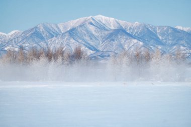 Hokkaido 'da soğuk sis ve dağ sıraları
