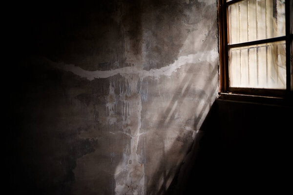 Light shining through an old window