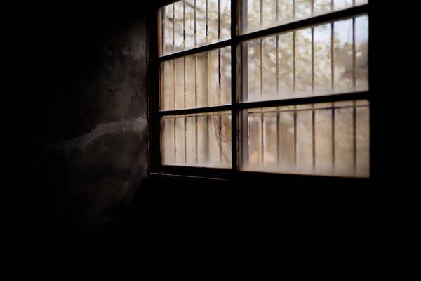 Light shining through an old window