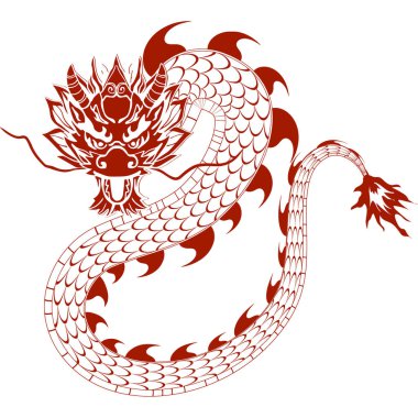 Ejderha vektör çizim tasarım