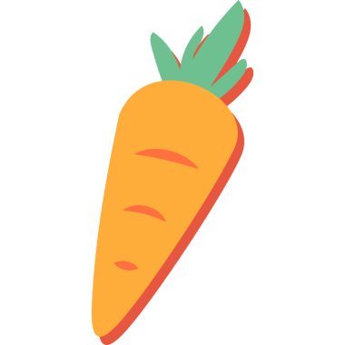 yiyecek havuç simgesi düz stili.