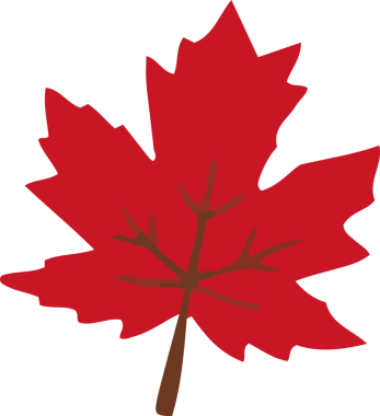 Akçaağaç yaprağı simge vektör çizim