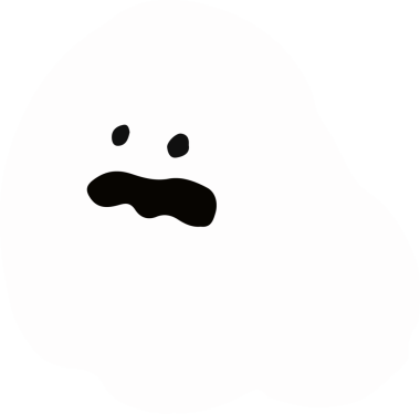 izole hayalet çizgi film tasarımı