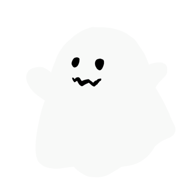 Hayalet. Vektör çizimi. izole.