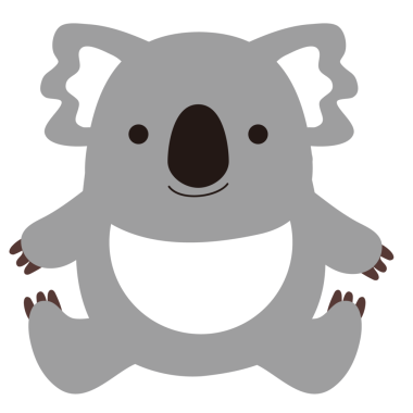 Şirin koala, illüstrasyon, beyaz arkaplanda vektör.