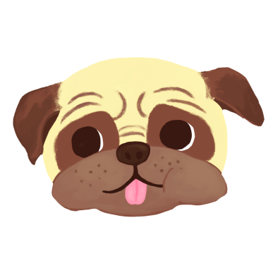 Yaylı şirin bir köpeğin vektör çizimi