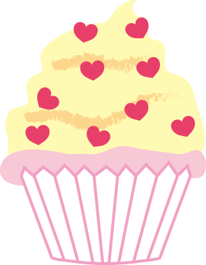 Kalpli bir kekin vektör çizimi