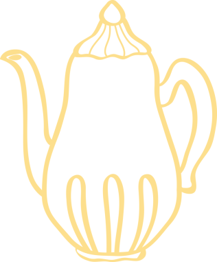 Çaydanlık, illüstrasyon, beyaz arka plan vektör.