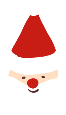 izole edilmiş Noel Baba şapka çizgi film vektör tasarımı