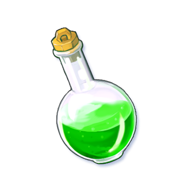 Yeşil iksirin vektör karikatür çizimi.