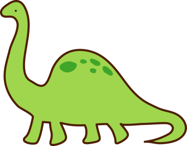 Şirin dinozor karikatürü, vektör çizimi