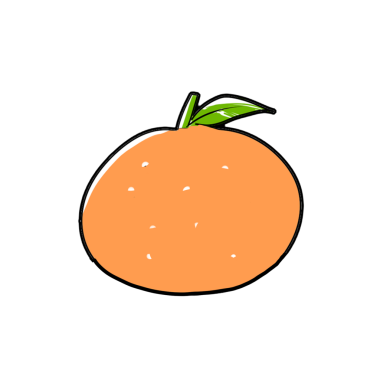 turuncu meyve simgesi, düz tasarım biçimi