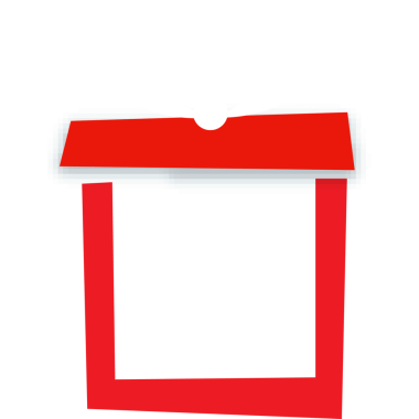 Kırmızı arkaplanda izole edilmiş vektör noel hediyesi kutusu