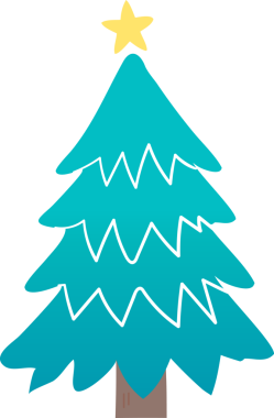 Noel ağacı, illüstrasyon, beyaz arkaplanda vektör.