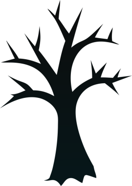 Ağaç siluet vektör beyaz arka plan üzerinde