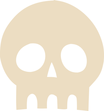 Cadılar Bayramı kafatası simge vektör çizim