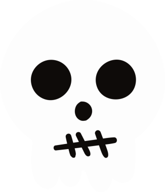 Cadılar Bayramı şapkalı kafatası izole edilmiş simge tasarımı