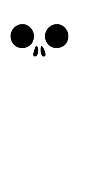 Ölüm iskeleti, kafatası, çizim, vektör, izole edilmiş