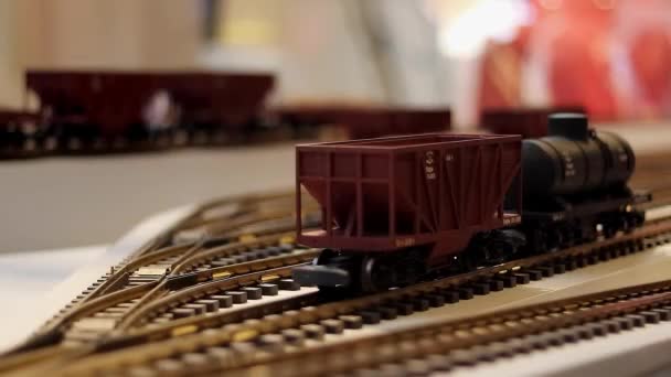 Vozy Pohybují Železnici — Stock video