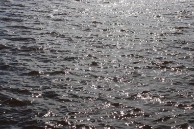 Mavi su dokusu. Güneşli bir yaz gününde okyanus ve dalgalar. Yüksek kalite fotoğraf