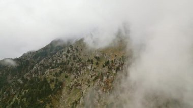Güneş, dağlık yeşil bir vadiye yumuşak gölgeler saçar. Yoğun ormanlar ve solgun gökyüzüne karşı tepelerin siluetini yakalar..