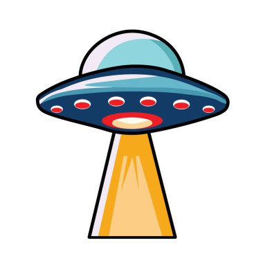 Enigmatik bir UFO, Tanımlanamayan Uçan Nesne, Mucize ve Merakı Artıran Çizgi Filmi