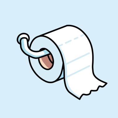 İnce Şekilli Tuvalet Dokusunun Örtülü Çizimsel Çizimi