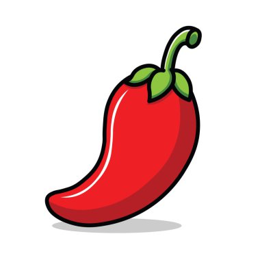 Red Chili Pepper Çizgi Filminin Görüntü Vektörü