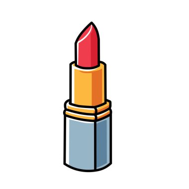 Tatlı Kırmızı Ruj Çiziminin Çizimsel Vektör Çizimi