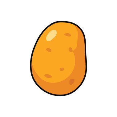 Brown Whole Patates Çizgi Filminin Çizimsel Vektörü