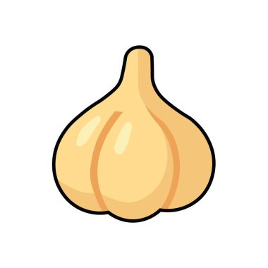 Çizim Vektörü Tüm Şirin Sarımsağın Çizimsel Çizimi