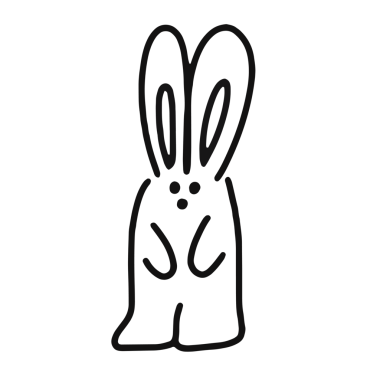 Hayvan, çizgi film karakteri, çizgi roman karakteri, maskot, siyah ve beyaz çıkartmalar, dekorasyon, dövme, iz, pankart, baskı, oyuncak, oyuncak, logo, tavşan, hayvan, veteriner, ikon, boyama kitabı