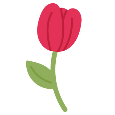 Sevgililer günü için kırmızı lale çiçeği ve yeşil yaprak, çiçek deseni, çıkartma, doğa, bahçe, bahar, yaz, bitkiler, çiçek, güzel yamalar, gömlek baskısı, peluş oyuncak, oyuncak, çizgi film, ikon, mağaza, market alışverişi