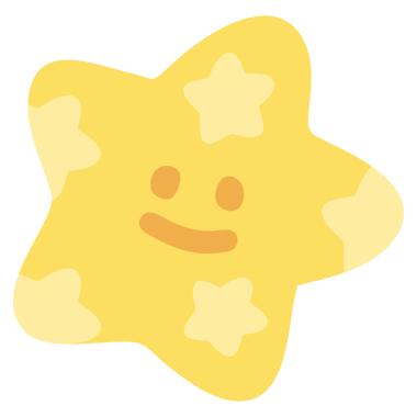 Yıldız desenli gülümseyen yıldız tasviri çizgi film karakteri, maskot, gökyüzü unsurları pelüş oyuncak, oyuncak bebek, çıkartma, sevimli yama, rozet, broş, simge, logo, dövme, tatlı tatlı tatlı tatlı emoji