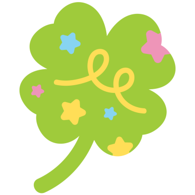 Çizgi film için yeşil yonca yaprağı, şanslı ikon, logo tasarımı, sevimli yamalar, baskı, broş, iğne, moda, aksesuar, ürün, maket, çıkartma, mutlu emoji, cazibe, bitkiler, ağaç, doğa, bahçe