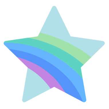 Mutlu gurur ayı için gökkuşağı yıldızı illüstrasyonu, çıkartmalar, logo, simge, dekorasyon, kampanya rozetleri, sevimli yamalar, gömlek baskısı, broş, aşk işareti, sembol, sosyal medya postası