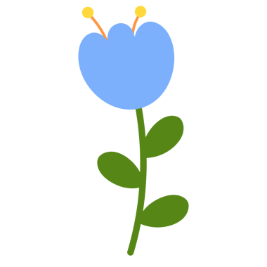 Bitkiler için mavi lale çiçeği ve yeşil yapraklar, ağaç, çiçek buketi, doğa, bahçe, sevimli yamalar, broş, gömlek izi, çıkartma, logo, ikon, çiçek unsurları, çiçek açma, bahar ve yaz, ev dekorasyonu, park, piknik, bahçe