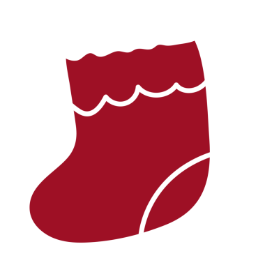 Şeffaf arkaplan, Noel için kırmızı Noel çorabının resmi, parti, baskı, kutlama, kart, yeni yıl, kampanya logosu, simge, çıkartma, sevimli yama, çizgi film, karakter, komik, maskot, kış, festival, dekorasyon, hediye, hediye