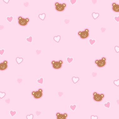 Oyuncak ayının şirin deseni, pastel pembe arka planda sevgililer günü kartı, hayvan baskısı, duvar kağıdı, arkaplan, hediye paketi, hediyelik eşya dükkanı, çocuk kumaşı, hayvan kıyafeti, kağıt tasarımı, tekstil, pijama, yorgan, piknik örtüsü, telefon kılıfı.