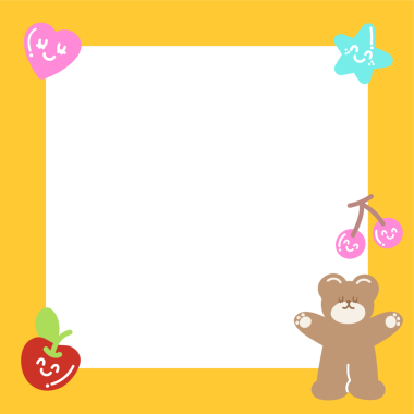 Oyuncak ayı, kiraz, elma, yıldız, polaroid fotoğraf için kalp, afiş, sosyal medya postası, reklam şablonu, not defteri, kağıt tasarımı, hayvan baskısı, hayvanat bahçesi, hediyelik eşya dükkanı, hayvan, fotoğraf kartı, kampanya afişi, kitap kapağı