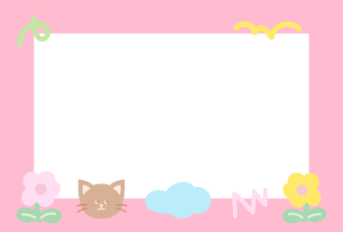 Kedi, çiçek, polaroid çerçeve için sevimli pembe çerçeve, hayvan, hayvan dükkanı, veteriner, sosyal medya, kartpostal, dikdörtgen şablon, yapışkan not, afiş, isim etiketi, bahar, yaz, çiçek, kedi çizgi filmi, evlat edinme ve kurtarma hayvanı, koruyucu aile evi,