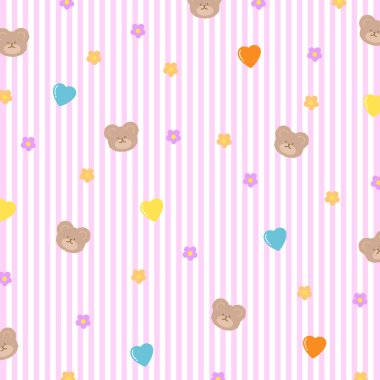 Oyuncak ayı, kalp, duvar kağıdı, fon, hayvan izi, kumaş, tekstil, kıyafet, evcil hayvan giysileri, telefon kılıfı, piknik battaniyesi, hayvanat bahçesi, hediyelik eşya dükkanı, hediye paketi, yorgan, perde, evcil hayvan kıyafetleri, şirin desenler.