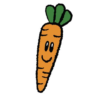 Yemek, kahvaltı, brunch, kafe, restoran, menü, yemek tarifi, yemek kitabı, çizgi film karakteri, market alışverişi, süpermarket, sebze, sağlıklı malzemeler için el yapımı mutlu havuç çizimi