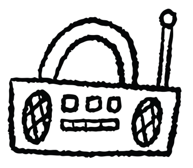 Çocuk boyama kitabı, skeç, sanat, dekorasyon, şarkılar, müzik, eğlence, mağaza, çıkartma, hobi, boş zaman, yama, buzdolabı mıknatısı için el çizimi radyo taslağı