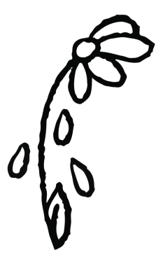 Kötü gün için solmuş çiçeklerin el çizimi, kötü ruh hali, kötü enerji, doğa, bahçe, bitkiler, ağaç, çıkartma, piknik, park, ev bahçesi, çevre, broş, çiçek deseni, çocuk boyama kitabı