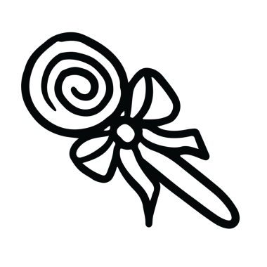 Tatlı çerez, brunch, öğleden sonra çayı, kahve dükkanı, tatlı, sevimli yama, broş, çıkartma, alışveriş merkezi, market, süpermarket, çocuk boyama kitabı için şerit çizilmiş şekerler.