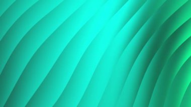 Açık mavi eğri dalgaları soyut hareket arkaplanı akar. 4k video