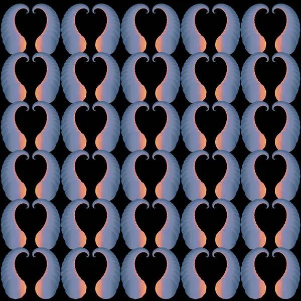 Soyut, pürüzsüz desen. Sevgililer Günü için arka plan, tebrik kartları ve davetiyeler. Kalp şekli siyah ve beyaz pürüzsüz desen siyah ve beyaz arka plan