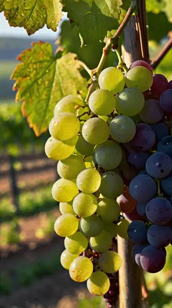 Güz üzümlerinde olgun üzümler, üzümler sarmaşıkta.