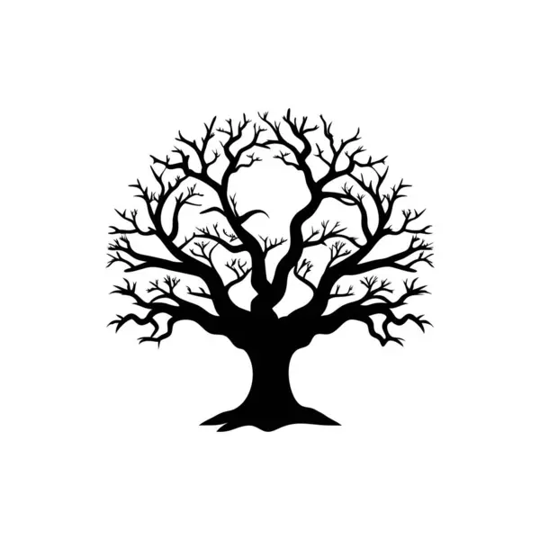 ağaç siluet simge. vektör çizim.